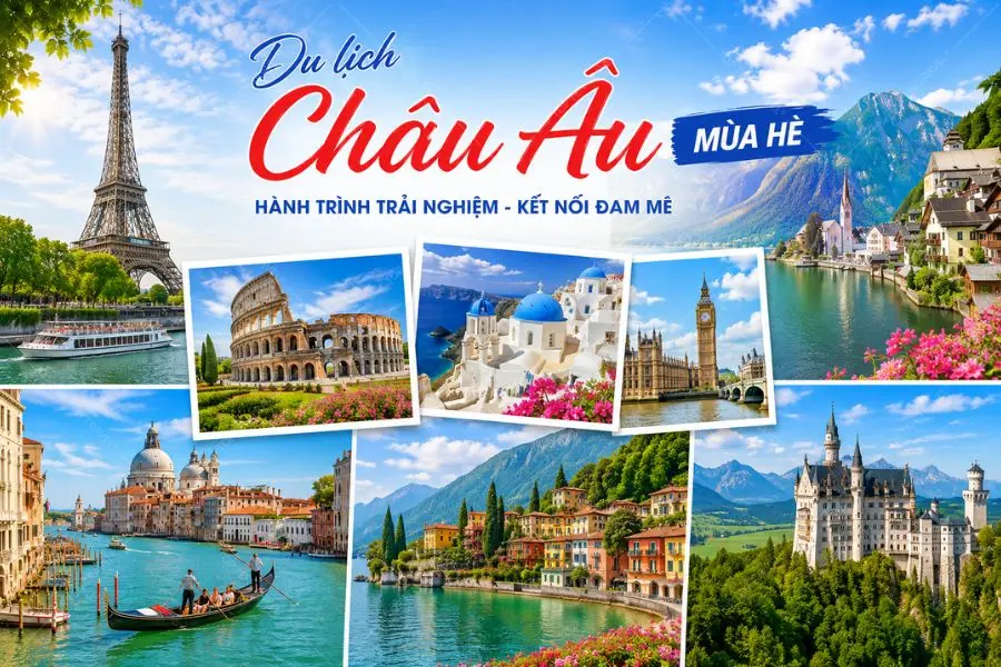 Khung cảnh Châu Âu mùa hè rực rỡ dưới ánh nắng vàng đầy mê hoặc
