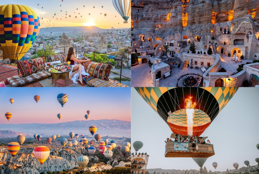 Cappadocia nổi tiếng thế giới với những thung lũng đá cùng hàng trăm chiếc khinh khí cầu bay lơ lửng