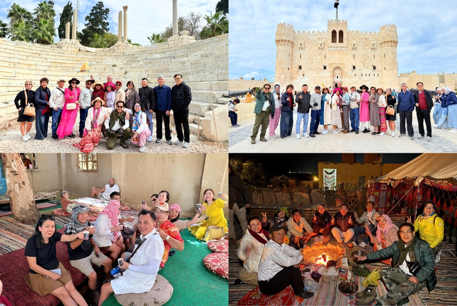 Đoàn khách nhà Top Ten Travel vui vẻ giao lưu và tận hưởng chuyến đi cùng nhau