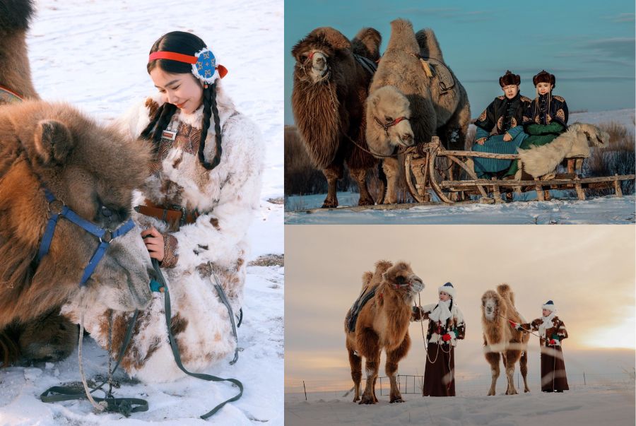 Việc phối trang phục phù hợp sẽ giúp Bạn có những tấm hình xinh xắn trong hành trình du lịch Mông Cổ