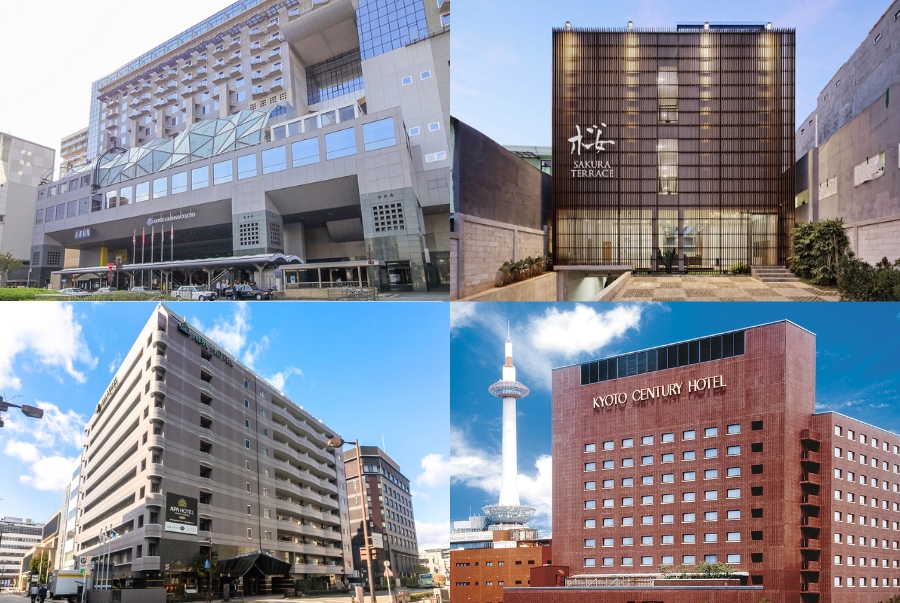 Một vài khách sạn được nhiều du khách lựa chọn khi lựa chọn khu vực Kyoto Station