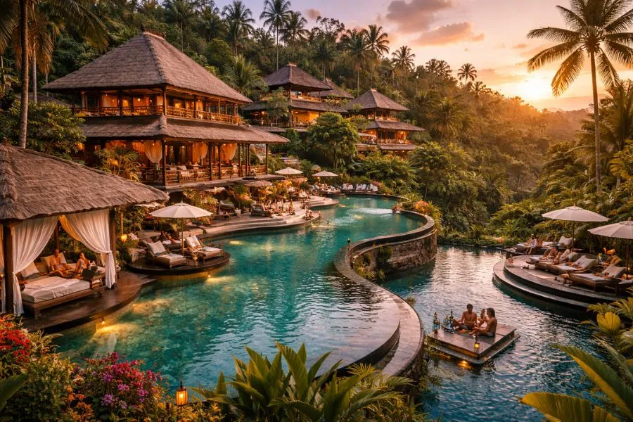 Hệ thống resort tại Bali gây ấn tượng bởi kiến trúc độc đáo