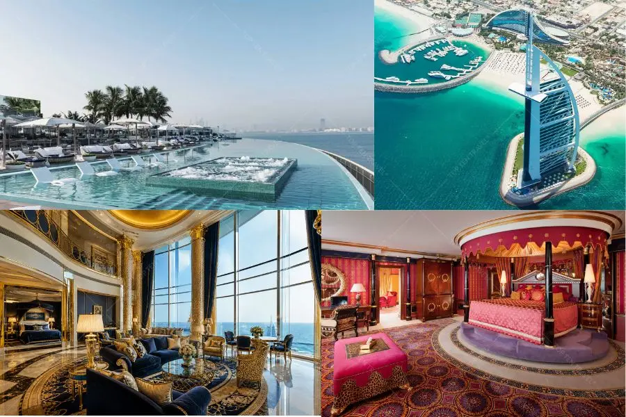 Burj Al Arab là khách sạn 7 sao hàng đầu thế giới với dịch vụ siêu đẳng cấp