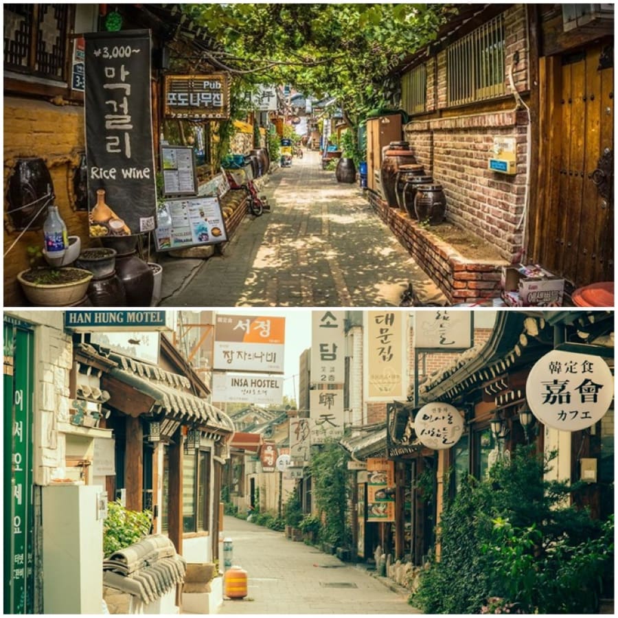 Dạo bước trên phố cổ Insadong, bạn sẽ cảm nhận được không khí cổ kính và nét văn hóa đặc trưng của Seoul