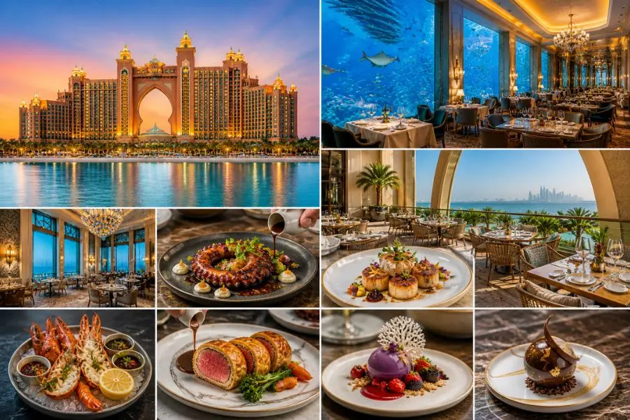 Atlantis The Palm được xem là một trong những tổ hợp ẩm thực cao cấp nổi bật nhất Dubai