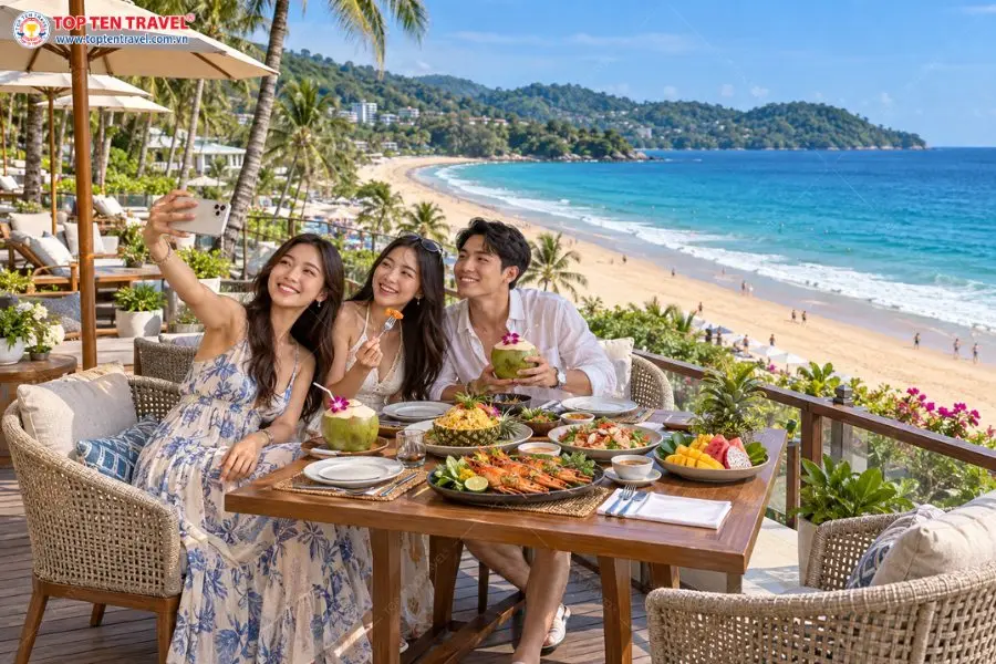 Các hoạt động thư giãn cùng nhóm bạn trên bãi biển Karon xinh đẹp