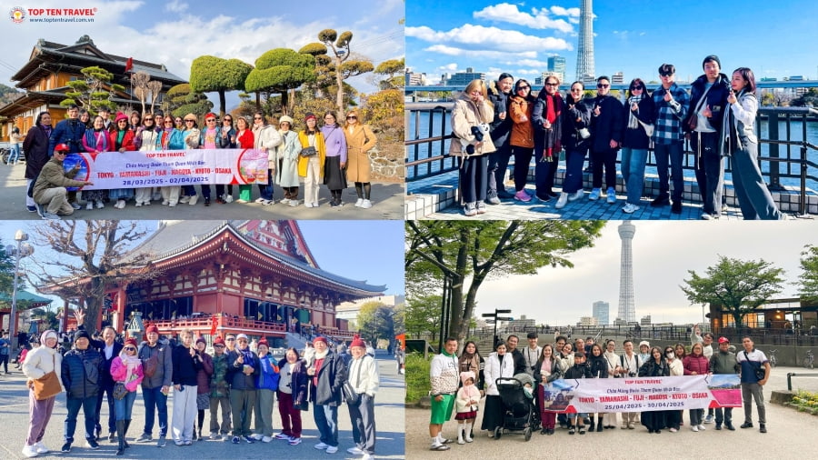 Những vị khách đã tin tưởng và lựa chọn các tour du lịch Nhật Bản tại nhà Top Ten Travel
