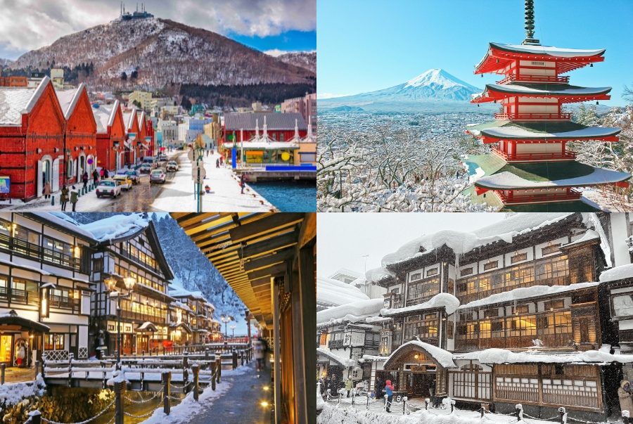 Mùa đông Nhật Bản không chỉ hấp dẫn du khách bởi thời tiết se lạnh mà còn là những ngôi làng cổ, những con đường ngập tràn bông tuyết trắng