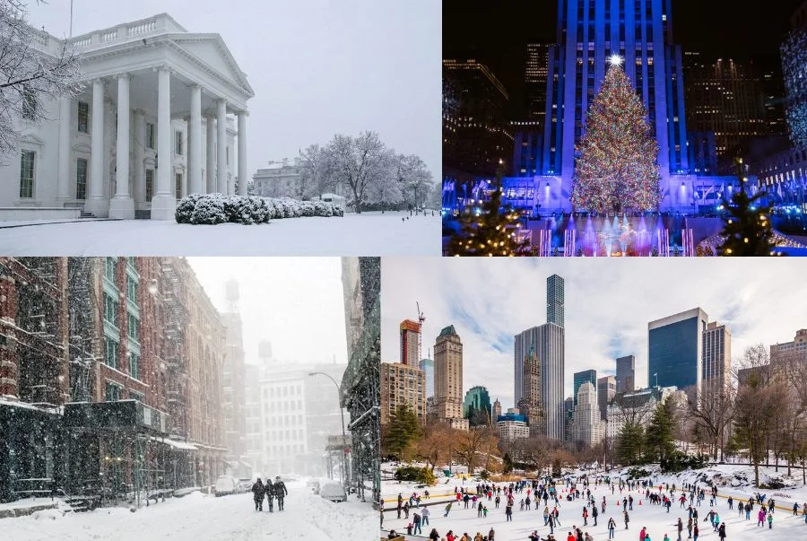 Khung cảnh rực rỡ của New York mùa đông
