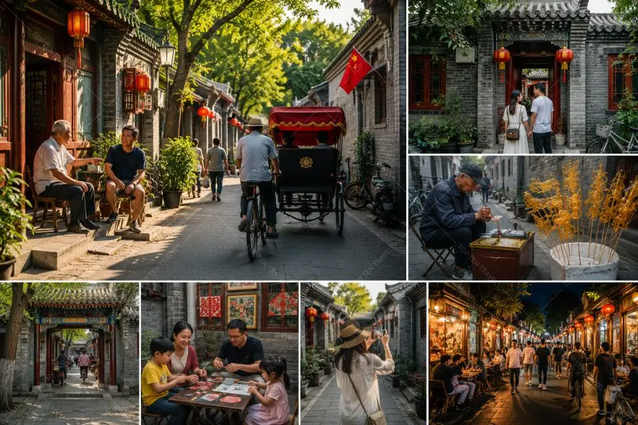 Phố cổ Hutong mang đậm nét văn hóa Bắc Kinh với những hoạt động truyền thống