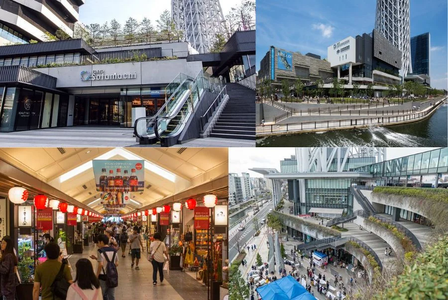 Tokyo Solamachi còn được mệnh danh là thiên đường mua sắm với hơn 300 cửa hàng đa dạng