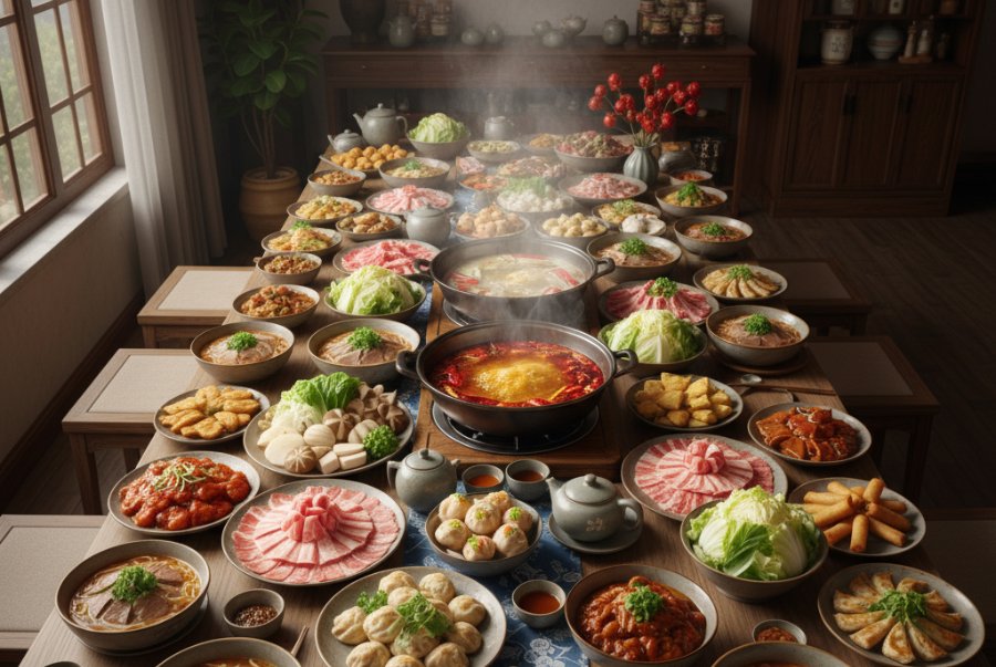 Ẩm thực Trung Quốc mùa đông sở hữu hương vị cay nồng, giúp xua tan cái lạnh băng giá