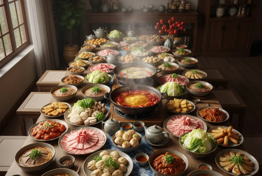 Ẩm thực Trung Quốc mùa đông sở hữu hương vị cay nồng, giúp xua tan cái lạnh băng giá