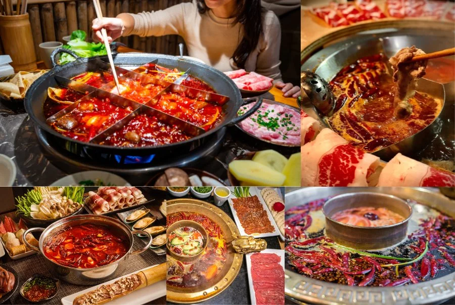 Lẩu Tứ Xuyên Trung Quốc có hương vị cay nồng bởi nguyên liệu chính là ớt khô và hạt tiêu Tứ Xuyên