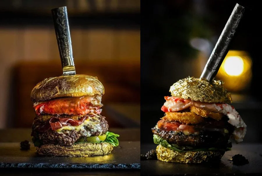 Sự kết hợp hoàn hảo giữa  thịt bò Wagyu thượng hạng và những tấm vàng lá