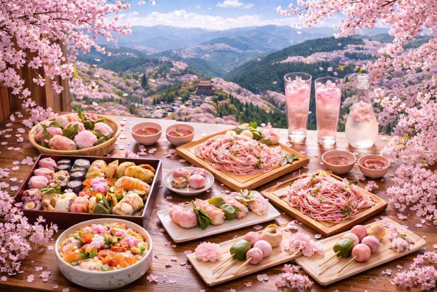 Ẩm thực Nhật Bản mùa xuân là một bức tranh phản ánh sự đa dạng với vô vàn món ăn ngon