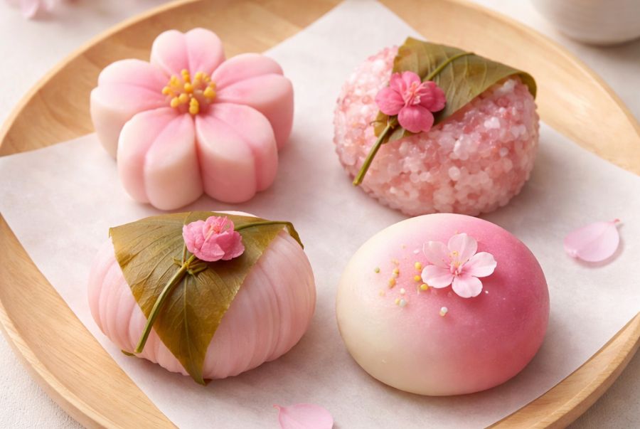 Những chiếc bánh ngọt lấy cảm hứng từ hoa anh đào Nhật Bản