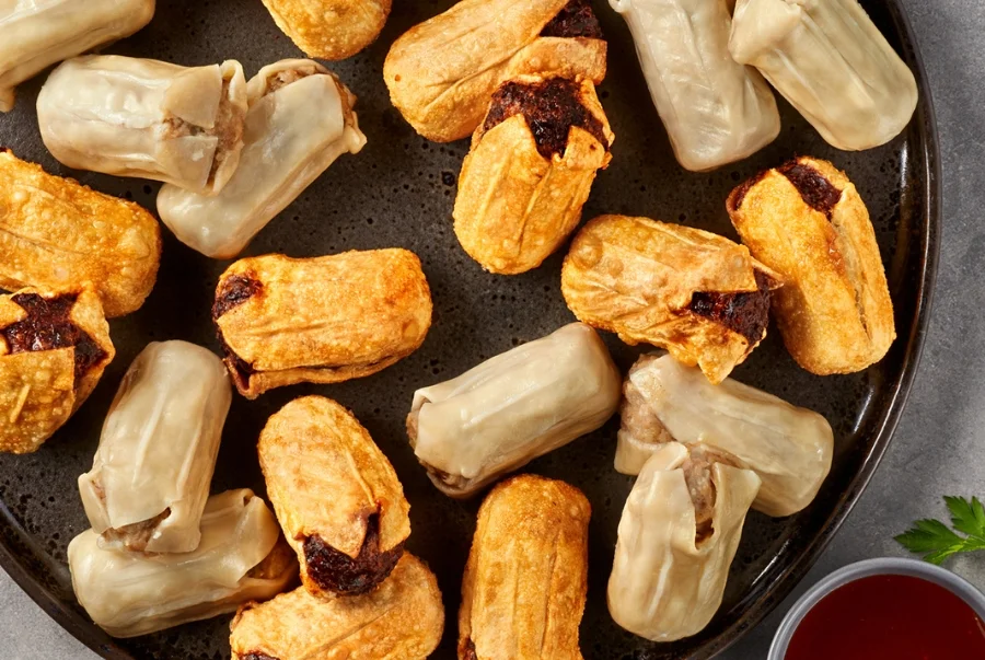 Món đặc sản Dim Sim với lớp vỏ dày nhân thịt thơm ngon