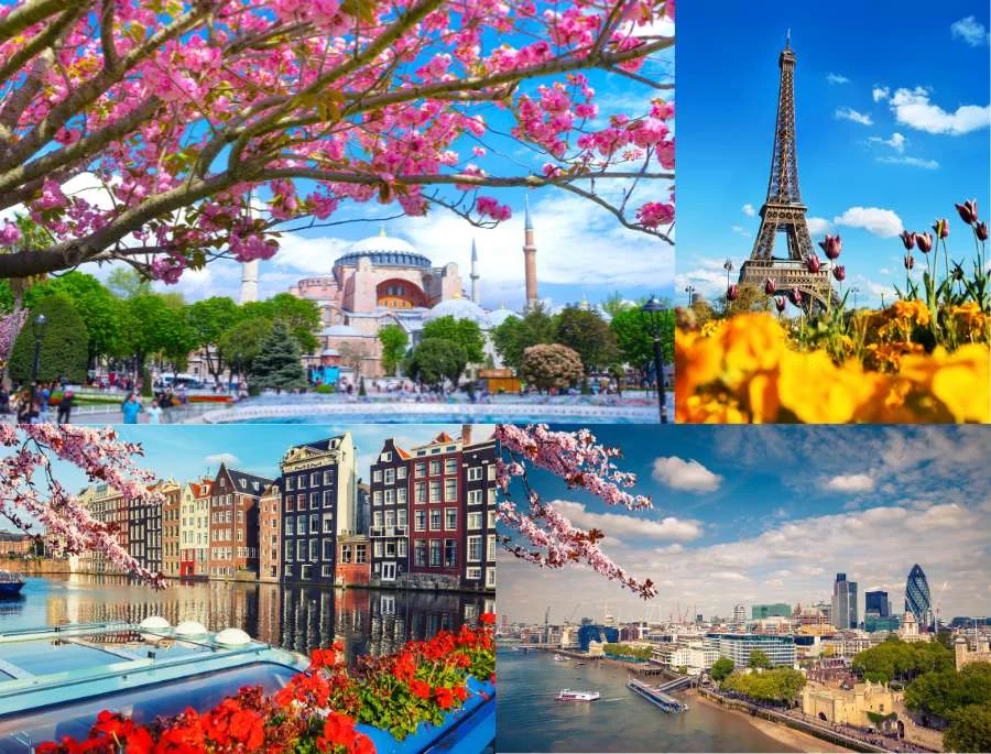 Vẻ đẹp rực rỡ đẹp tựa như bức tranh của Châu Âu mỗi khi mùa xuân ghé đến