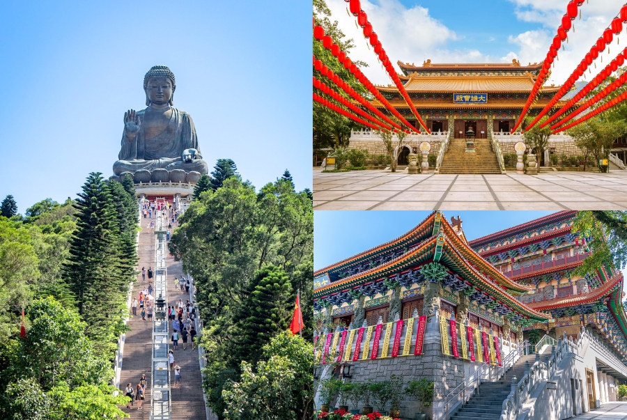 Po Lin Monastery tọa lạc trên cao nguyên Ngong Ping của đảo Lantau