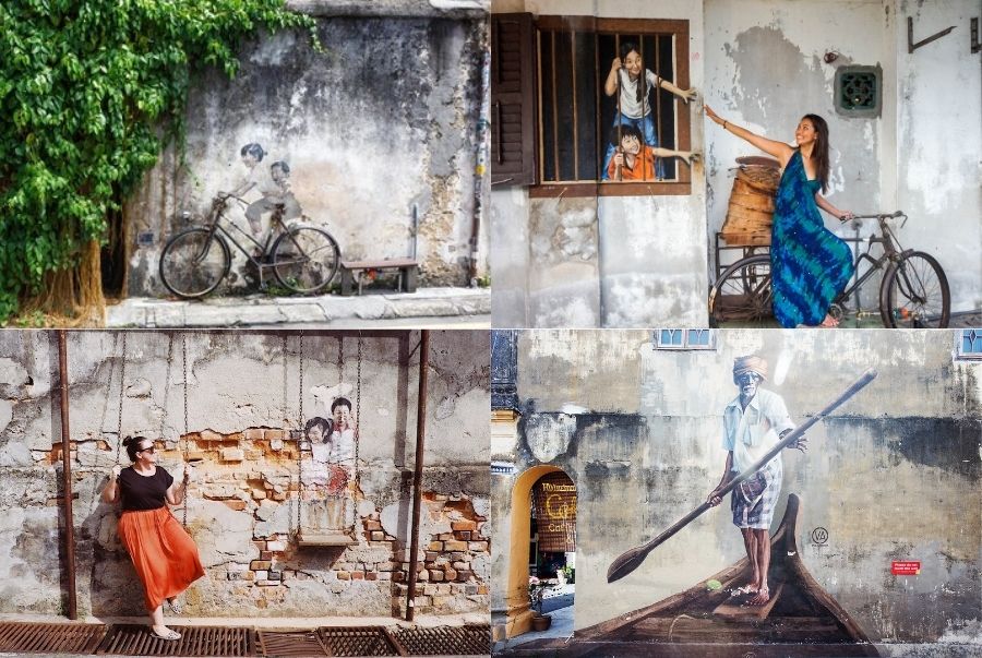 Những bức tranh nghệ thuật đường phố nổi tiếng tại George Town
