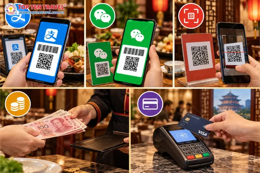 Các phương thức thanh toán phổ biến khi ăn uống tại Trung Quốc
