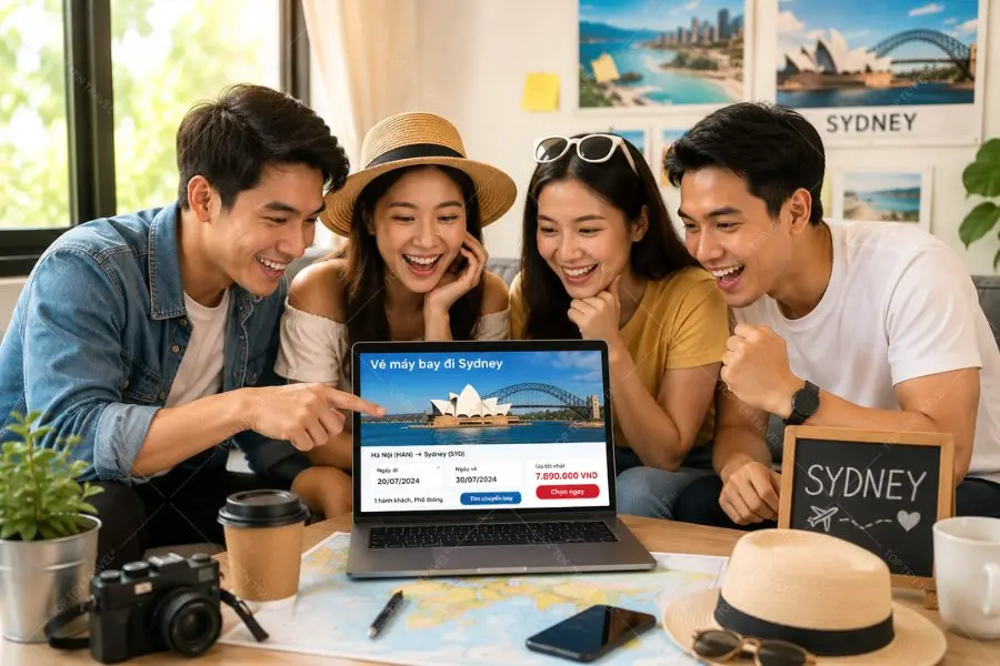 Du khách lên kế hoạch và săn vé máy bay giá tốt cho hành trình khám phá Sydney