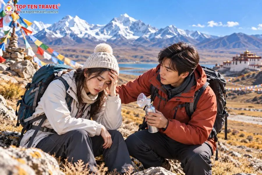 Sốc độ cao là tình trạng du khách có thể gặp phải khi đến những khu vực có độ cao lớn tại Tây Tạng