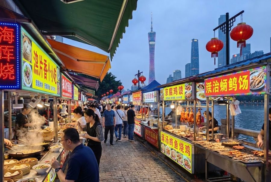 Ẩm thực là một phần không thể thiếu trong hành trình khám phá sông Châu Giang