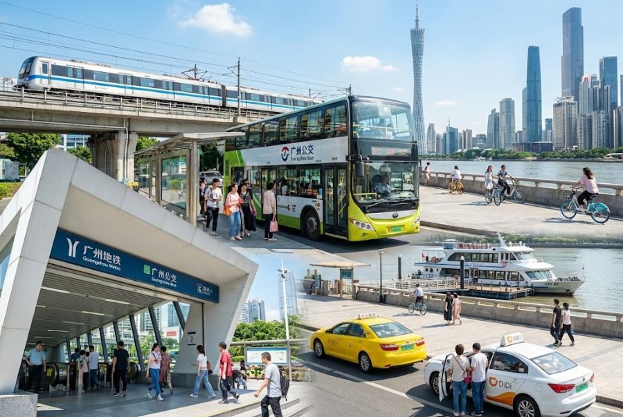 Một số các phương tiện di chuyển thường thấy tại khu vực sông Châu Giang