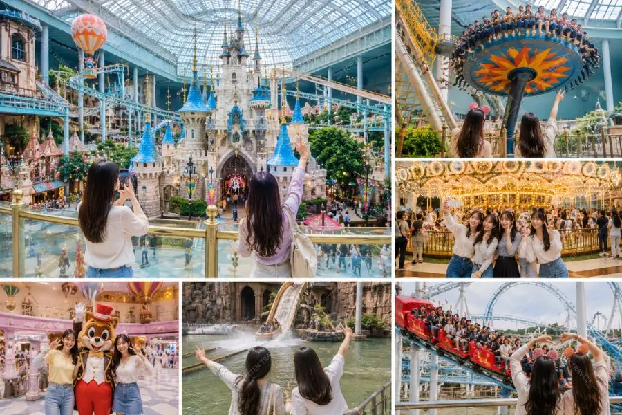 Các địa điểm vui chơi giải trí hấp dẫn tại Lotte World Hàn Quốc
