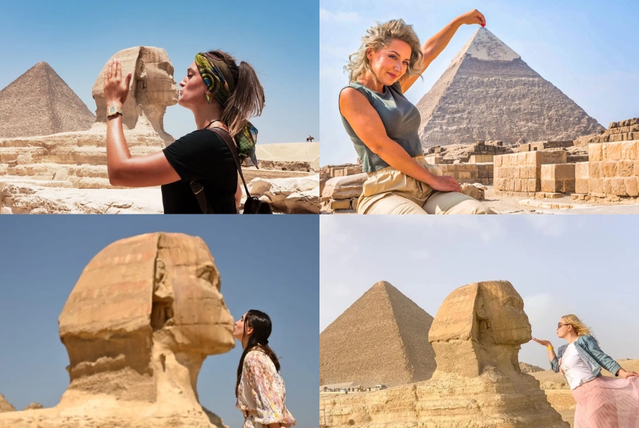 Kim Tự Tháp Giza và tượng Nhân sư luôn là điểm check-in ưa chuộng của du khách khi đến du lịch Ai Cập