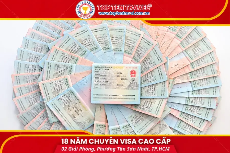 Top Ten Travel cung cấp dịch vụ visa Trung Quốc an toàn, nhanh chóng và uy tín