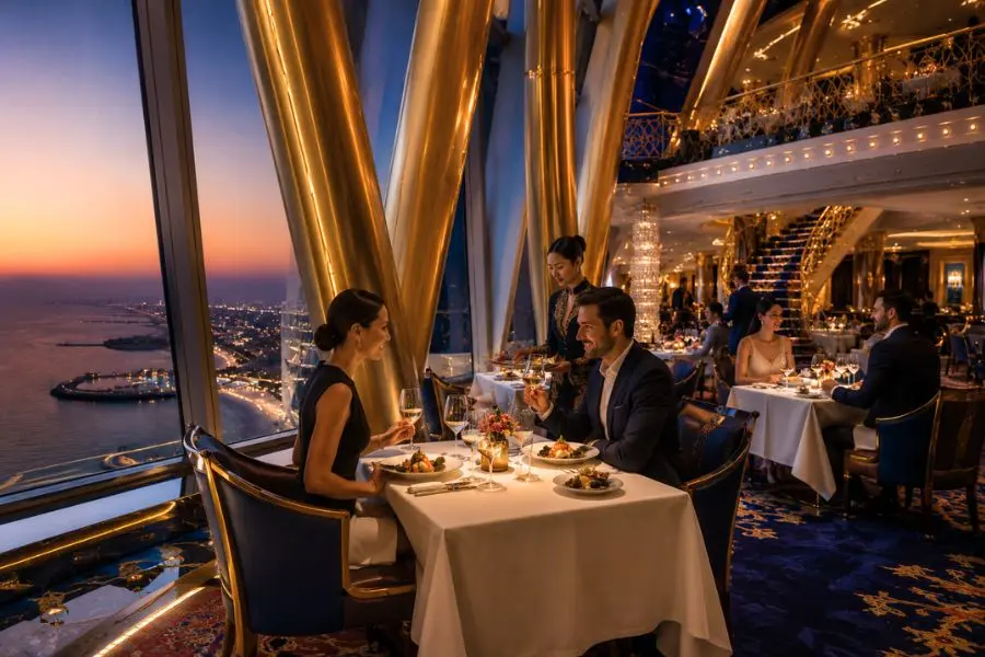Burj Al Arab sở hữu rất nhiều các nhà hàng nổi tiếng mang đẳng cấp thế giới