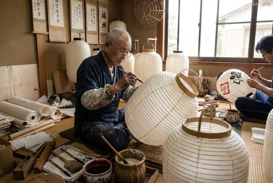 Các công đoạn chế tác tỉ mỉ của người nghệ nhân làm lồng đèn