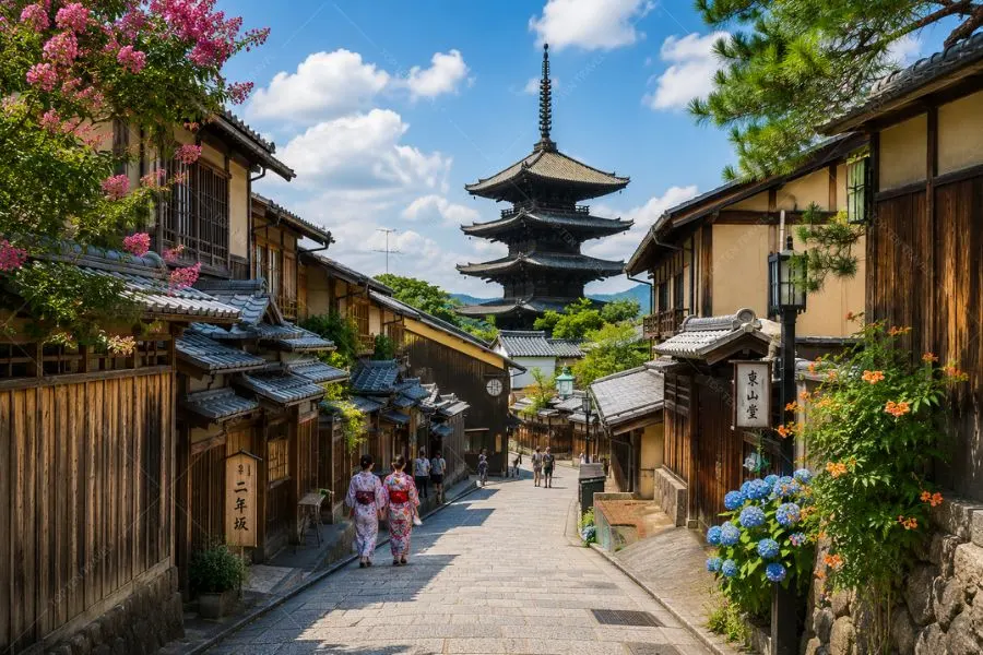 Không gian cổ kính tại phố Gion Kyoto đưa du khách trở về vẻ đẹp Nhật Bản xưa