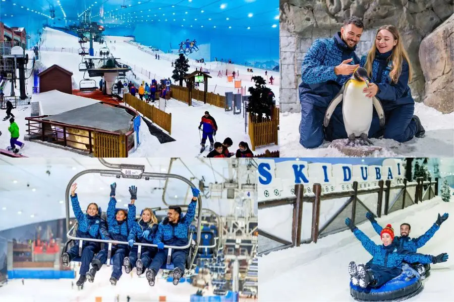 Ski Dubai được thiết kế như một khu nghỉ dưỡng mùa đông thu nhỏ, nơi tuyết phủ kín các sườn dốc với nhiều hoạt động hấp dẫn