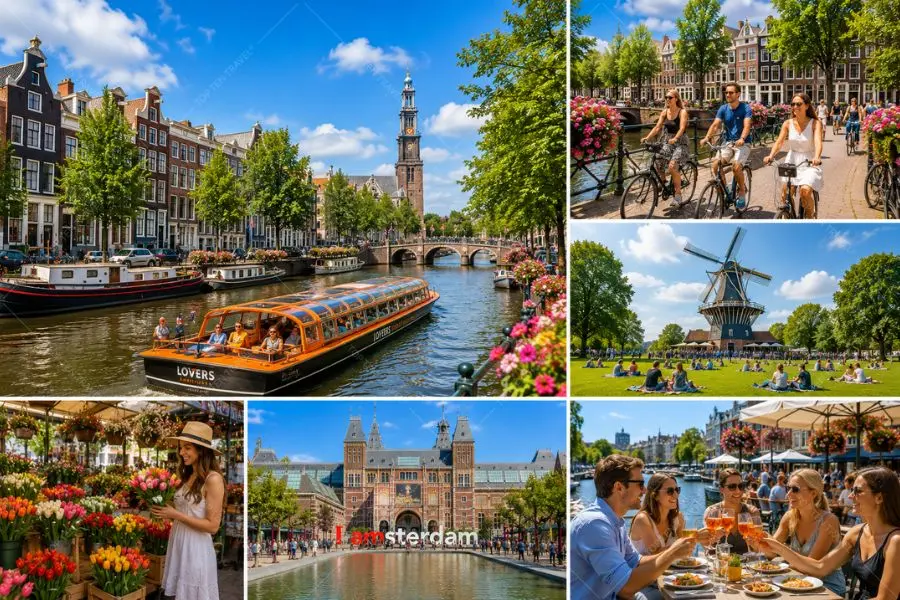 Amsterdam yên bình với những kênh đào thơ mộng và nhịp sống chậm rãi