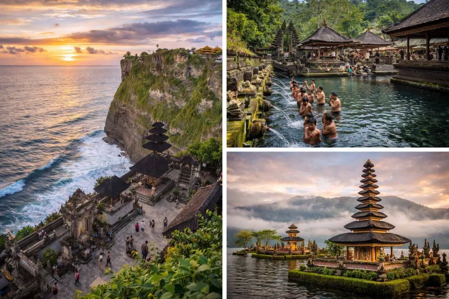 Bali sở hữu những ngôi đền cổ kính, được xây dựng theo kiến trúc độc đáo