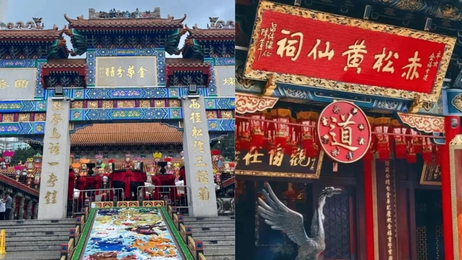 Dinh thự Wong Tai Sin là một trong những ngôi đền Đạo giáo nổi tiếng và linh thiêng nhất ở Hồng Kông