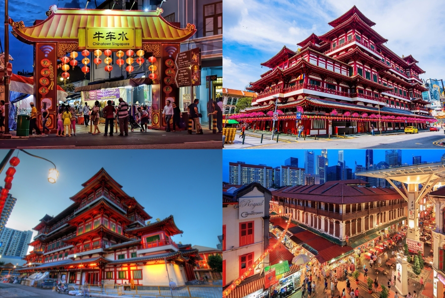 Chinatown là một trong những khu phố lâu đời và sôi động nhất tại Singapore