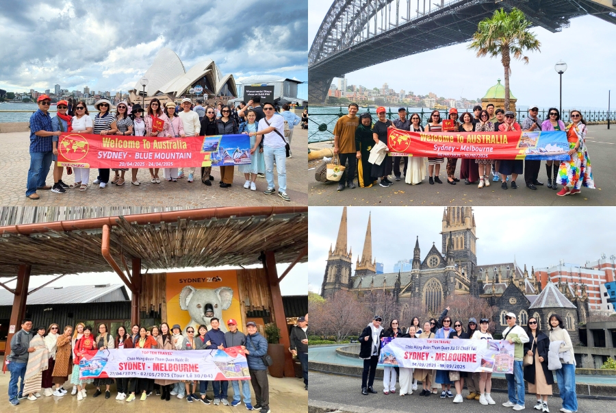Tour du lịch Úc của Top Ten Travel luôn được du khách tin tưởng lựa chọn với lịch trình khởi hành quanh năm