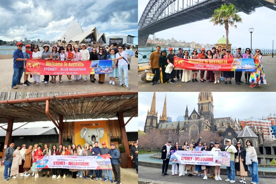 Các đoàn khách du lịch Úc lựa chọn dịch vụ trọn gói tại Top Ten Travel