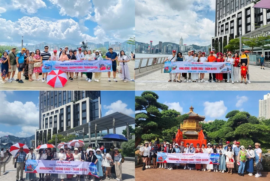 Đoàn khách nhà Top Ten Travel trong hành trình khám phá Hong Kong - Quảng Châu - Thẩm Quyến