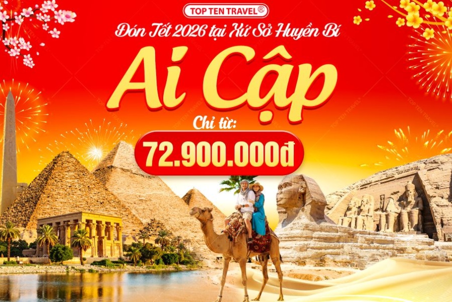 Tour Ai Cập Tết 2026 là hành trình đặc biệt dành cho những ai yêu thích khám phá những giá trị văn minh cổ đại