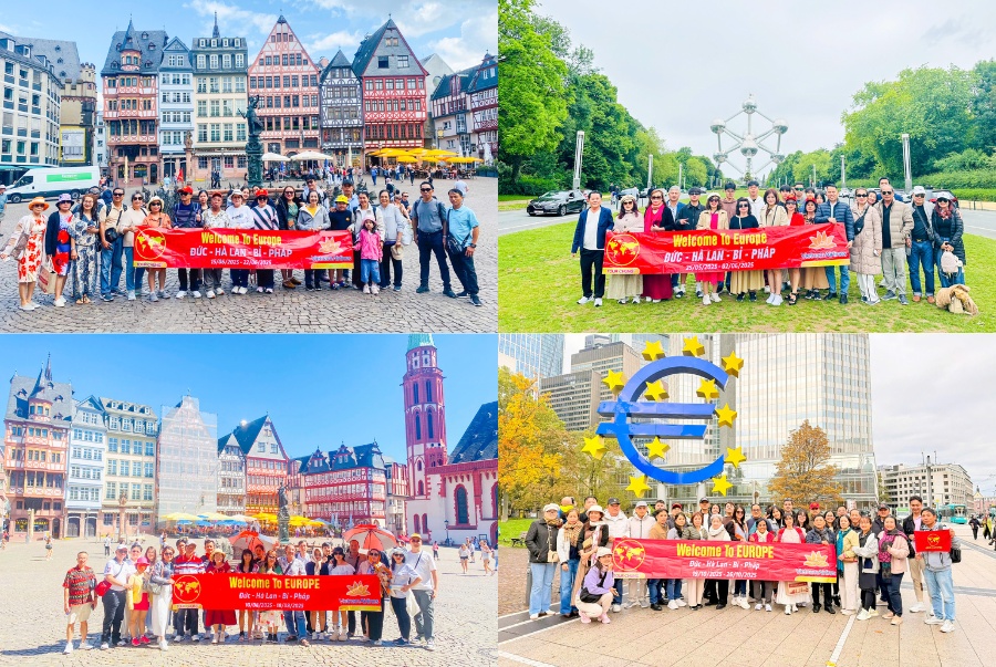 Một số đoàn khách tiêu biểu tham gia tour Đức - Hà Lan - Bỉ - Pháp do Top Ten Travel đứng ra tổ chức