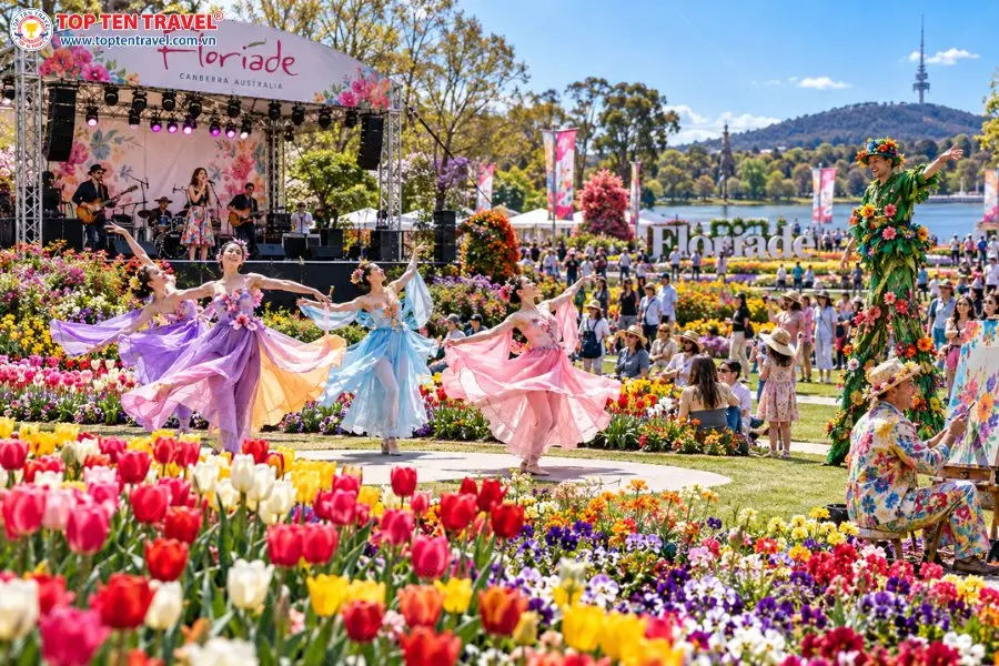 Floriade mang đến nhiều chương trình âm nhạc, biểu diễn nghệ thuật và hoạt động giải trí ngoài trời.
