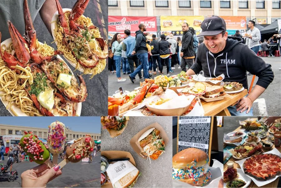 Sự đa dạng về ẩm thực mà du khách sẽ được trải nghiệm tại Smorgasburg LA