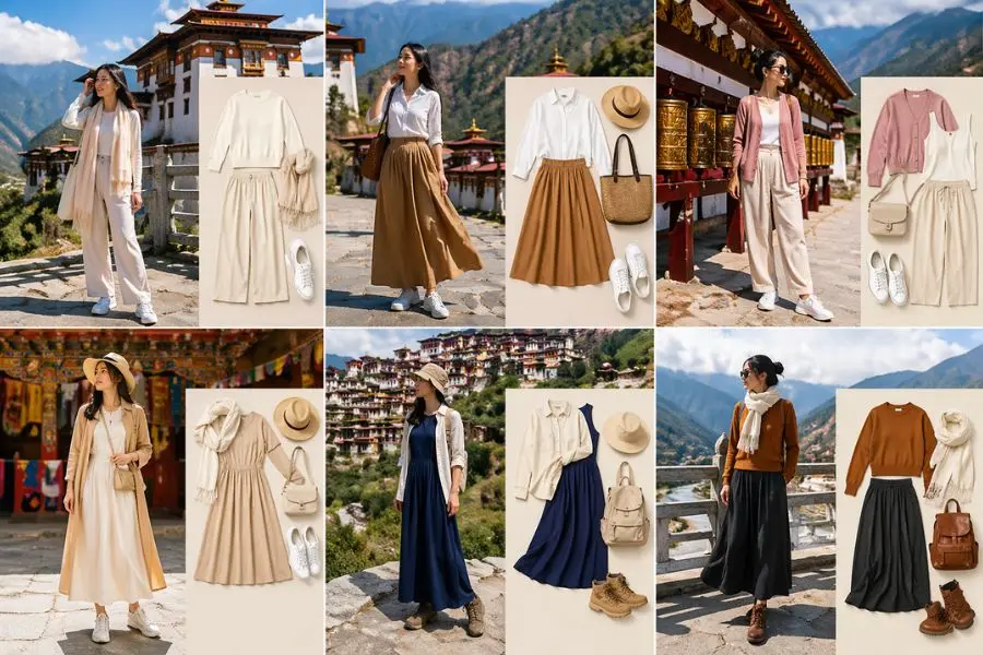 Một số các outfit thanh lịch mà Bạn có thể lựa chọn khi du lịch Bhutan