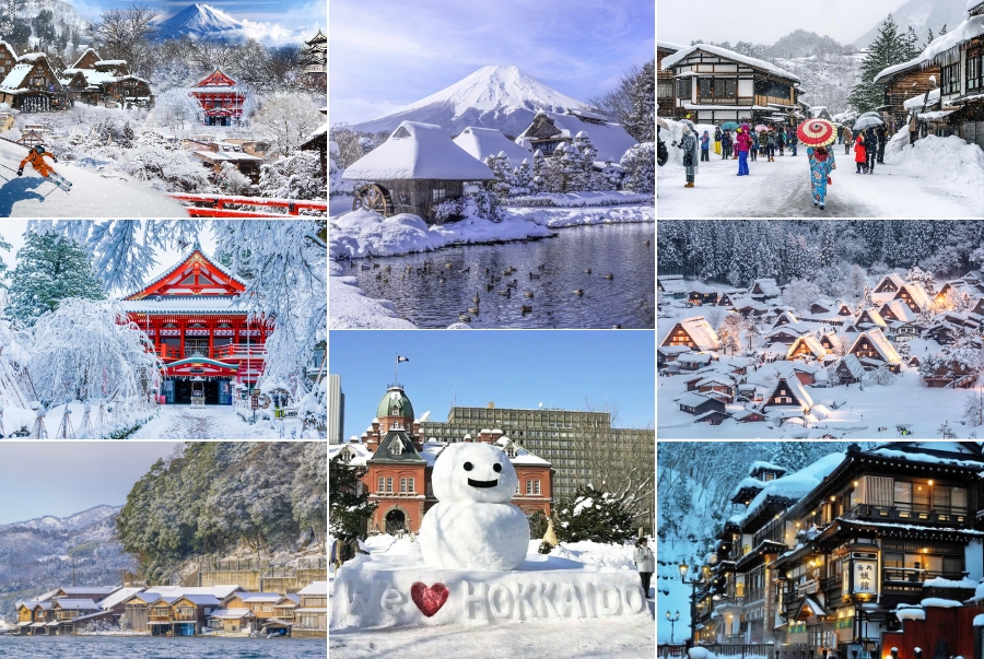 Mùa đông xứ sở Phù Tang luôn thu hút du khách bởi những con phố đầy tuyết trắng và lễ hội sôi động